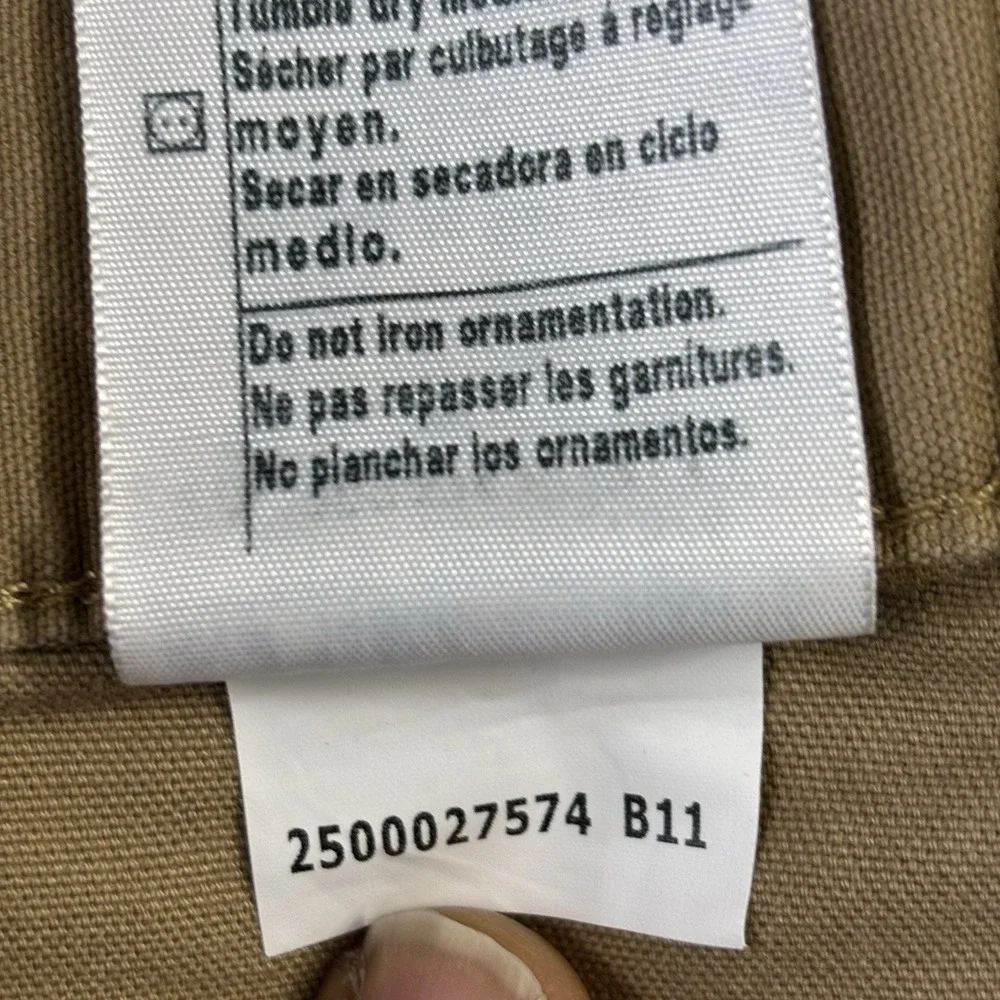 Carhartt Shorts Mens 42 Brown Y2K Canvas Carpenter Cargo Utility Workwear B147‎
